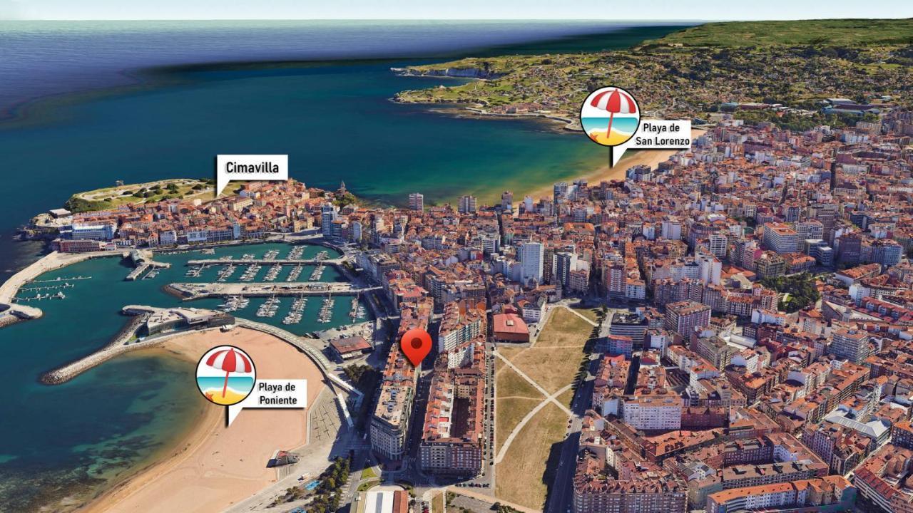 Sunset Playa Poniente - Vistas Al Mar Y Centrico Gijon